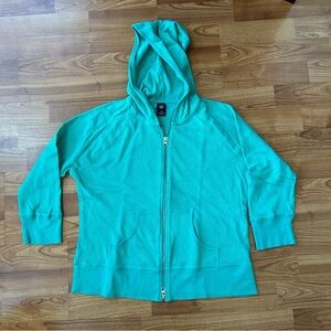 4/$15 Vintage Gap green half sleeve hoodie